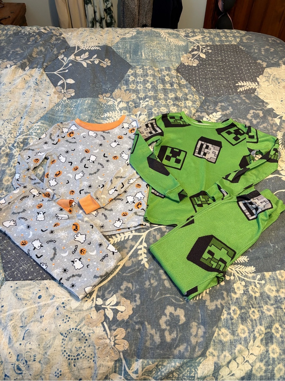 Youth Minecraft/Halloween Pajamas Bundle